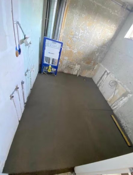 Afgewerkte zandcementvloer project 5